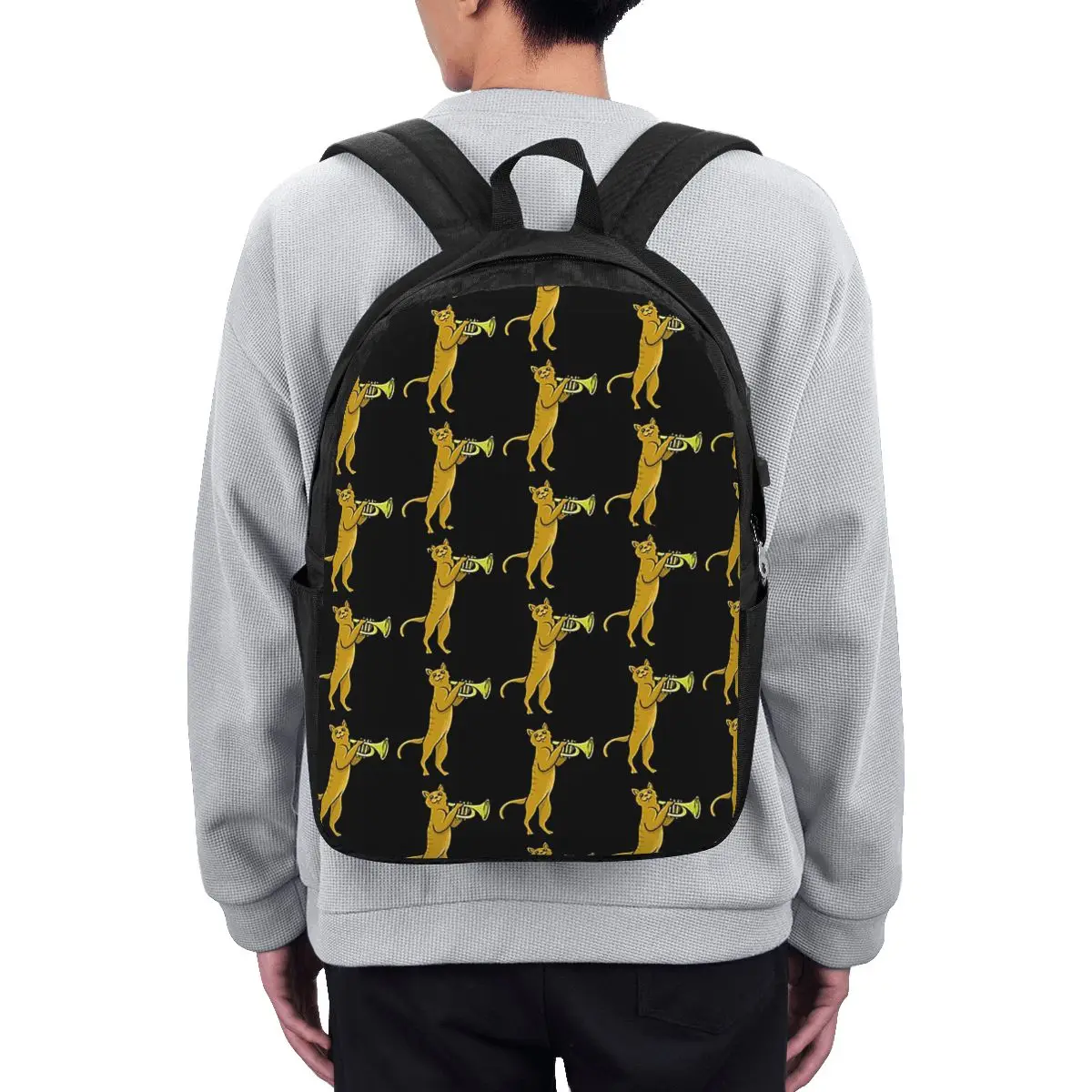 Trumpet Cat Backpack Travel Notebook Bag Computer College Student School Bag Laptop Shoulder Bags for Men Women
Trumpet Cat Backpack Travel Notebook Bag Computer College Student School Bag Laptop Shoulder Bags for Men Women