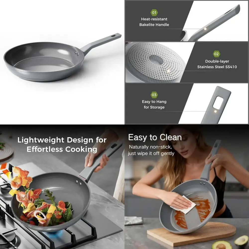 12-дюймовая керамическая сковорода с антипригарным покрытием, совместимая с индукционной структурой, без PFOA и PFAS, посуда с холодной ручкой для здорового приготовления пищи
12-дюймовая керамическая сковорода с антипригарным покрытием, совместимая с индукционной структурой, без PFOA и PFAS, посуда с холодной ручкой для здорового приготовления пищи