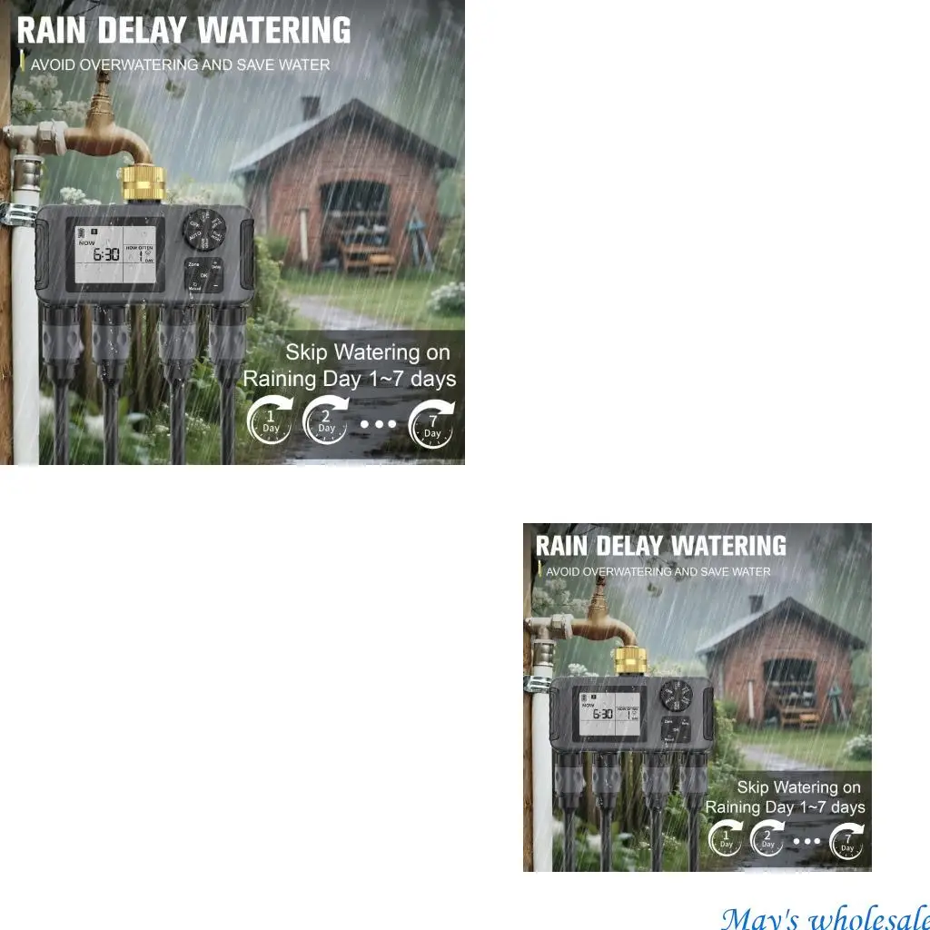 4 Independent Zones Intelligent Irrigation Timer For Lawn Auto Manual Rain Delay 448A
4 Independent Zones Intelligent Irrigation Timer For Lawn Auto Manual Rain Delay 448A
