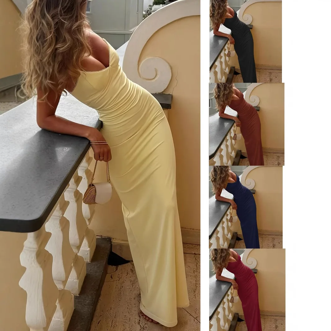 Elegant Lace Backless Long Dress Saree Bridal Gown Midi Skirt with Strap Summer Hot Sale Cross-Border Wedding Maid Dress
Elegant Lace Backless Long Dress Saree Bridal Gown Midi Skirt with Strap Summer Hot Sale Cross-Border Wedding Maid Dress