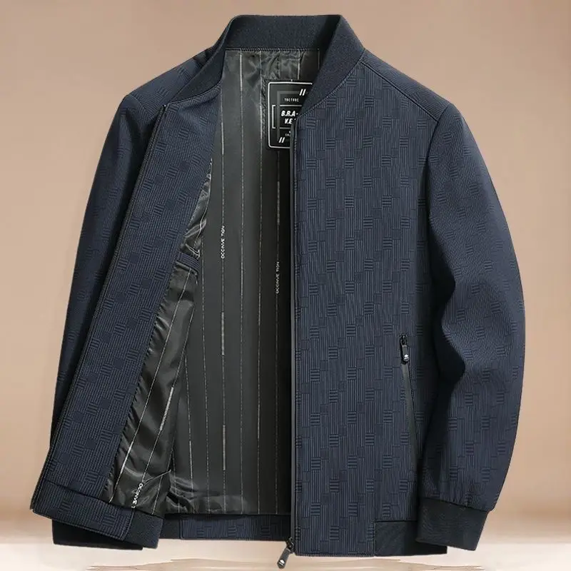 Luxury Spring Autumn Jacket Men Zipper Long Sleeve Bomber Jacket Business Casual Mens Coat Short Tops Design Outerwear Trendy
Luxury Spring Autumn Jacket Men Zipper Long Sleeve Bomber Jacket Business Casual Mens Coat Short Tops Design Outerwear Trendy