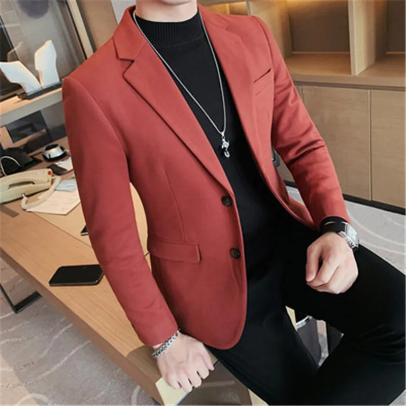 Woolen Men Blazer Luxery Designer Jacket Thick Chaqueta Hombre Long Sleeve Single Breasted Suit Blazer Homme Korean Style Tuxedo
Woolen Men Blazer Luxery Designer Jacket Thick Chaqueta Hombre Long Sleeve Single Breasted Suit Blazer Homme Korean Style Tuxedo