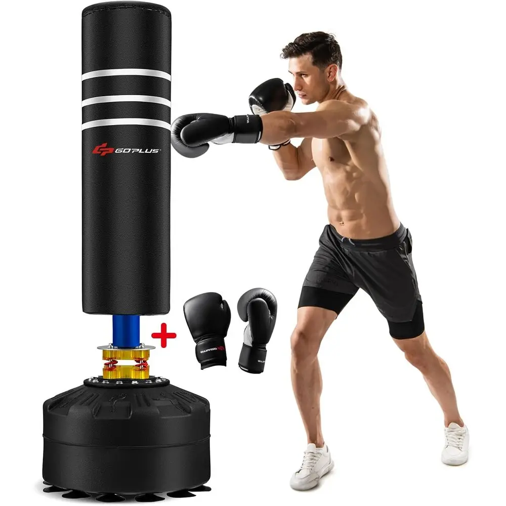 220 lbs Heavy Duty Boxing Bag with Gloves, Shock Absorber, and 12 Suction Cup Base for Home Gym Use
220 lbs Heavy Duty Boxing Bag with Gloves, Shock Absorber, and 12 Suction Cup Base for Home Gym Use