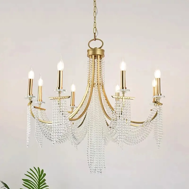 Vintage art crystal chandelier home decoration, suitable for living rooms, stairwells, European luxury hotel living rooms
Vintage art crystal chandelier home decoration, suitable for living rooms, stairwells, European luxury hotel living rooms