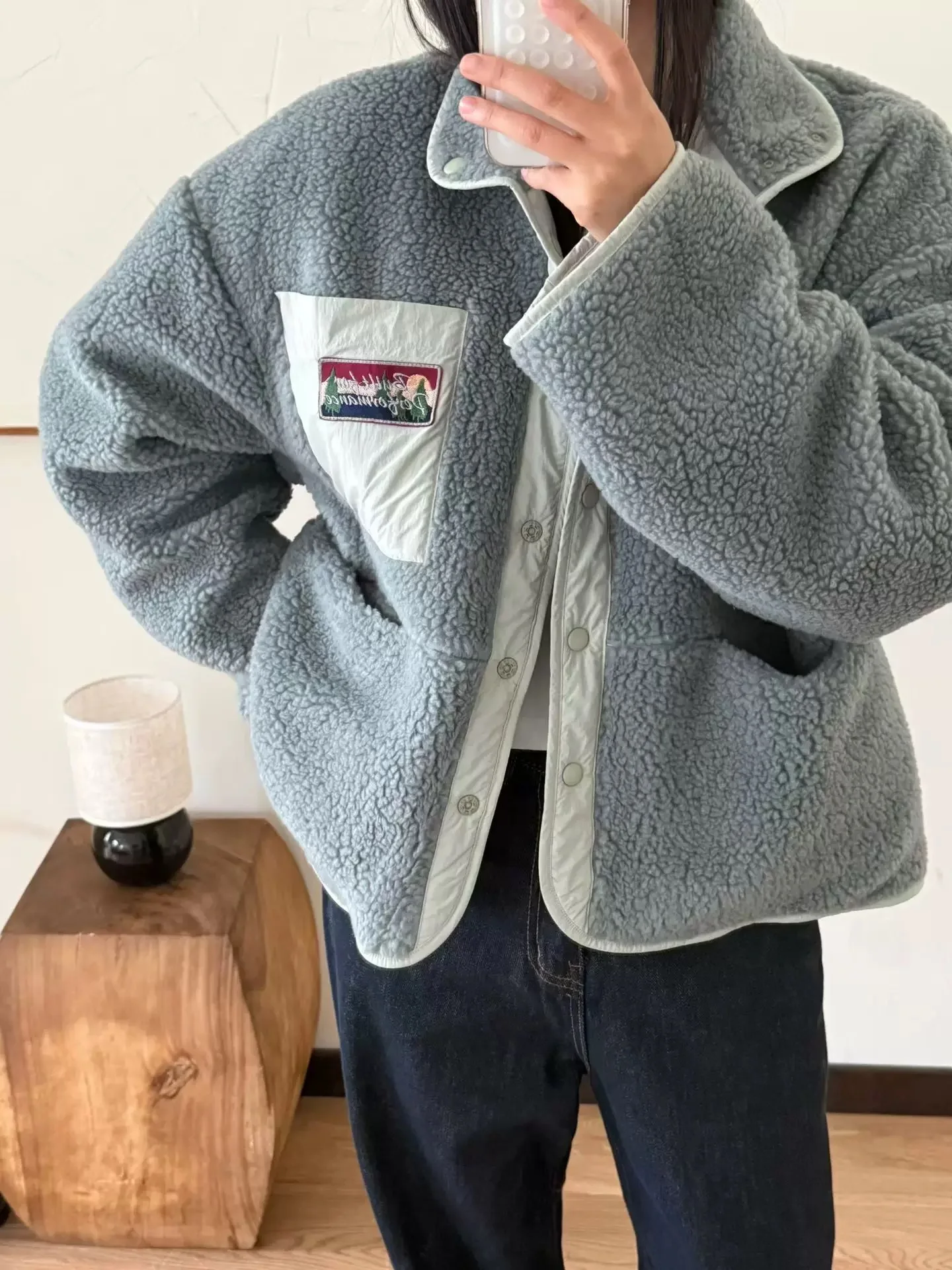 Lamb Fur Collar Cotton Jaet Women's Loose Fit Double-Sided Wearable Stand Collar Warm Coat Trendy Commute Sle Long Sve
Lamb Fur Collar Cotton Jaet Women's Loose Fit Double-Sided Wearable Stand Collar Warm Coat Trendy Commute Sle Long Sve