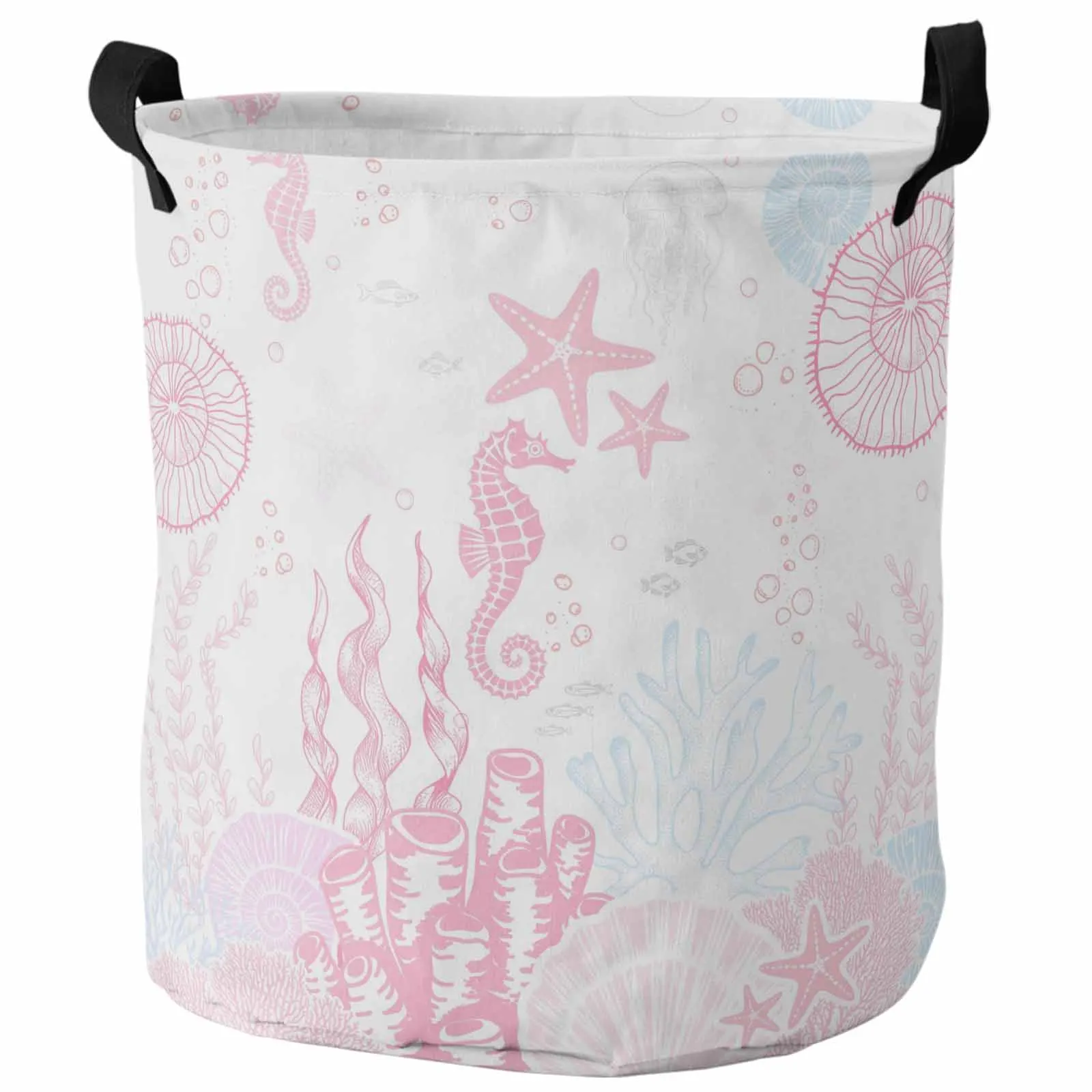 Pink Ocean Seahorse Shell Foldable Dirty Laundry Basket Kid's Toy Organizer Waterproof Storage Baskets
Pink Ocean Seahorse Shell Foldable Dirty Laundry Basket Kid's Toy Organizer Waterproof Storage Baskets
