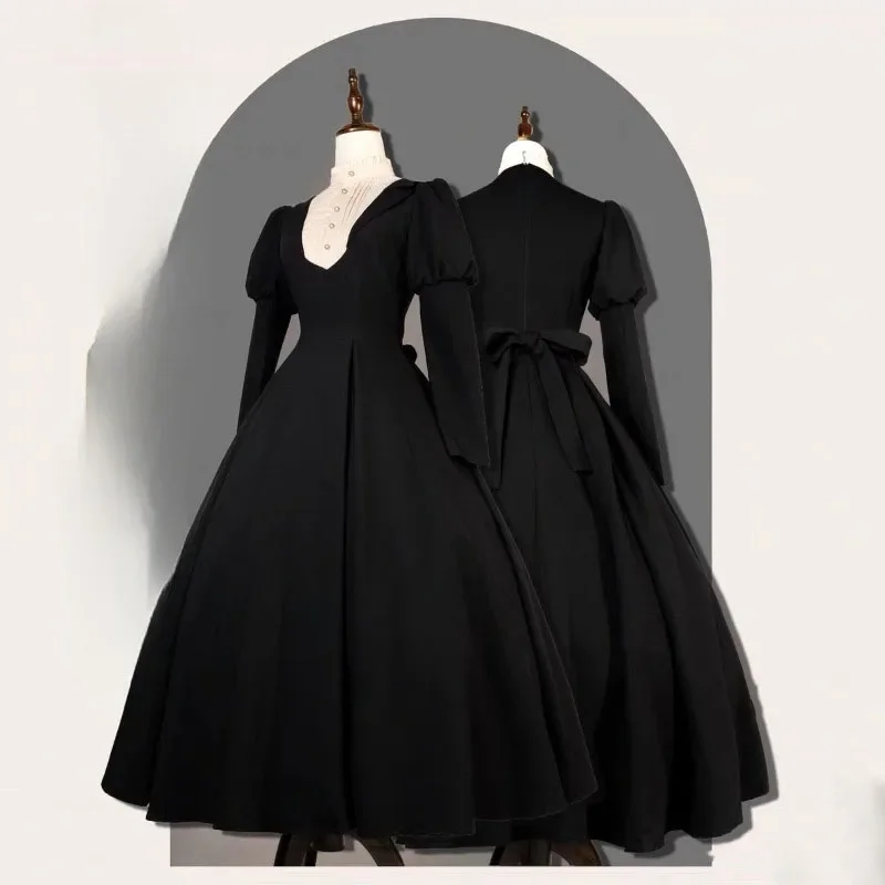 Милое винтажное новое платье в стиле Лолиты для женщин, модные осенние черные японские платья в стиле Харадзюку, готическое платье Vestidos De Mujer 2025
Милое винтажное новое платье в стиле Лолиты для женщин, модные осенние черные японские платья в стиле Харадзюку, готическое платье Vestidos De Mujer 2025