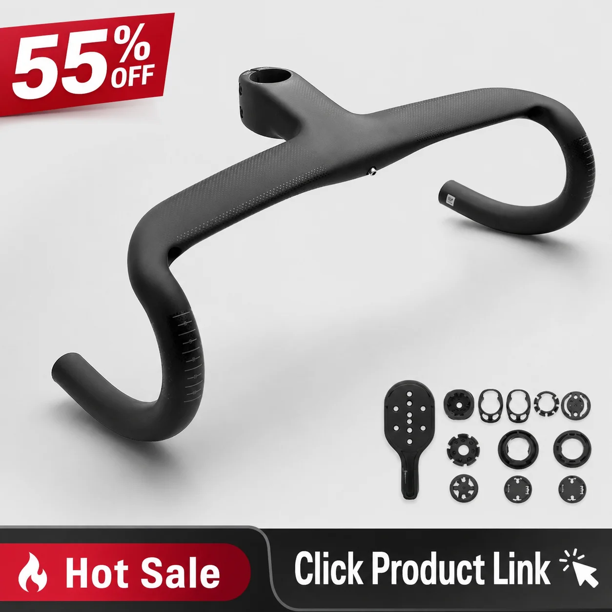 Carbon Integrated Road Bike Handlebar 380–440mm, Stem 80–120mm, 28.6mm Full Internal Cable Routing, Compatible with Tarmac SL6
Carbon Integrated Road Bike Handlebar 380–440mm, Stem 80–120mm, 28.6mm Full Internal Cable Routing, Compatible with Tarmac SL6
