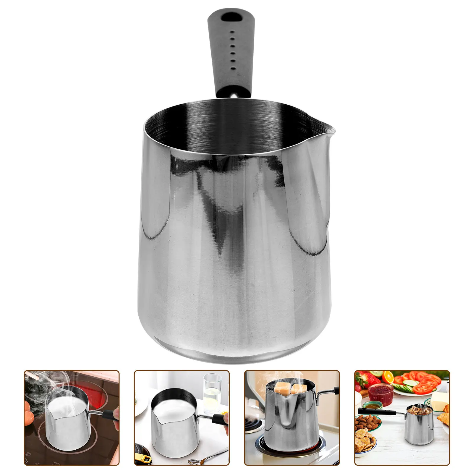 Small Stainless Steel Saucepan Milk Pot Oil Pot Deepen Design Pouring Spout Smooth Bottom Handle for Gas Induction Stove
Small Stainless Steel Saucepan Milk Pot Oil Pot Deepen Design Pouring Spout Smooth Bottom Handle for Gas Induction Stove