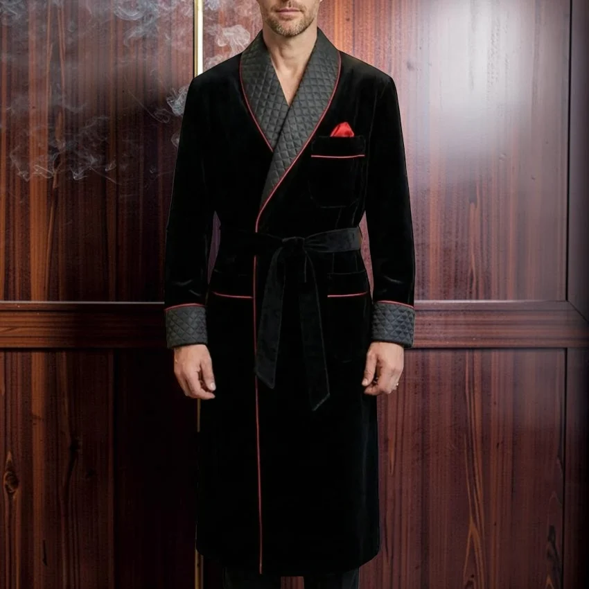 Long Velvet Smoking Jacket for Men Shawl Lapel Wedding Groom Coat Terno Men Suit Blazer with Belt One Piece
Long Velvet Smoking Jacket for Men Shawl Lapel Wedding Groom Coat Terno Men Suit Blazer with Belt One Piece