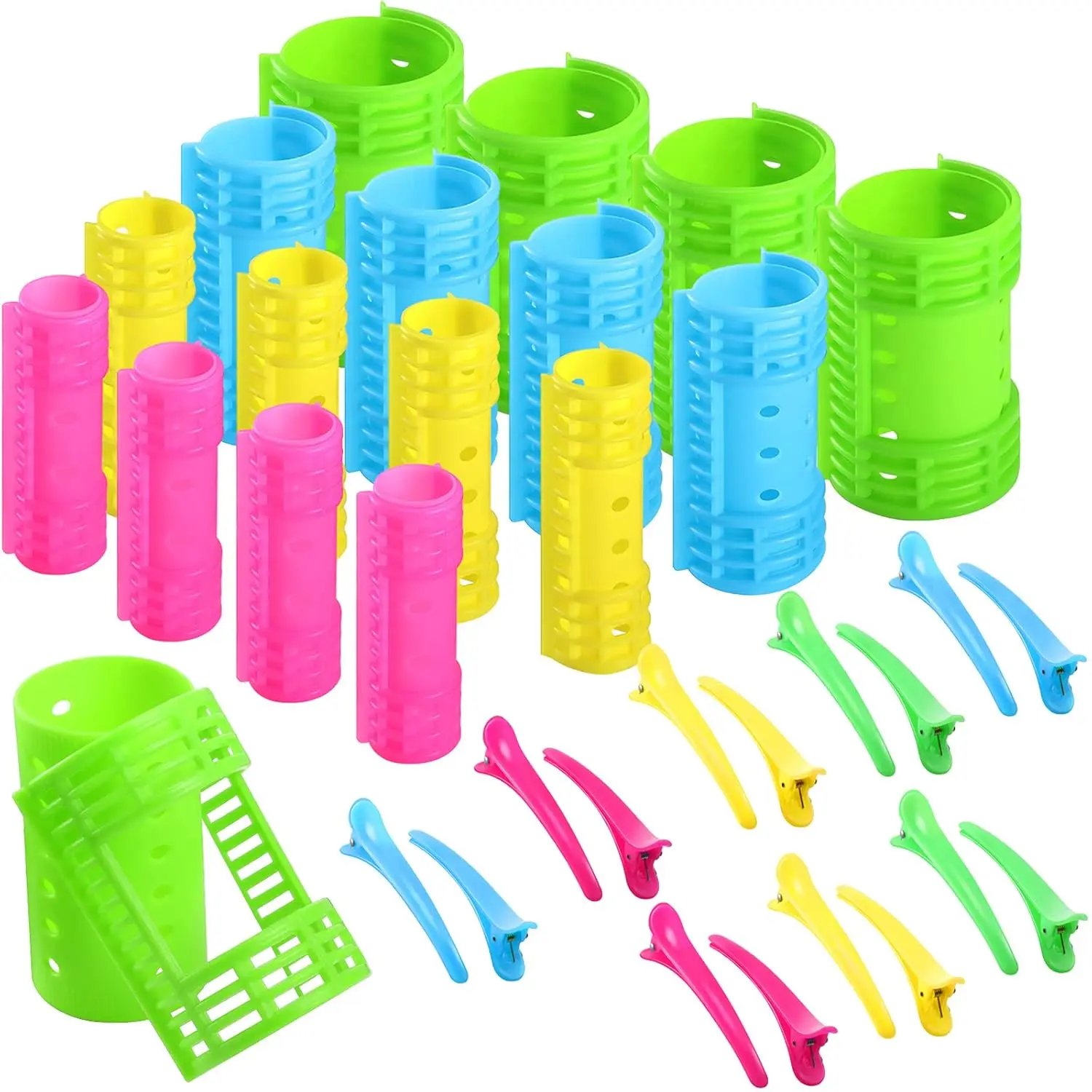65Pcs Magnetic Hair Rollers Set with Clips, 4 Sizes for Long Medium Short Hair, Duck Clips Hairnet Styling Tool
65Pcs Magnetic Hair Rollers Set with Clips, 4 Sizes for Long Medium Short Hair, Duck Clips Hairnet Styling Tool