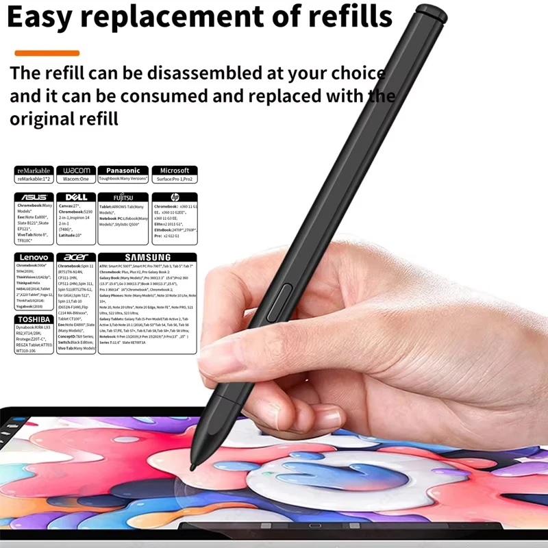 Electromagnetic Pen For Samsung Galaxy Tablet For Lenovo Tablet DELL Tablet For Acer Tablet Without Bluetooth
Electromagnetic Pen For Samsung Galaxy Tablet For Lenovo Tablet DELL Tablet For Acer Tablet Without Bluetooth