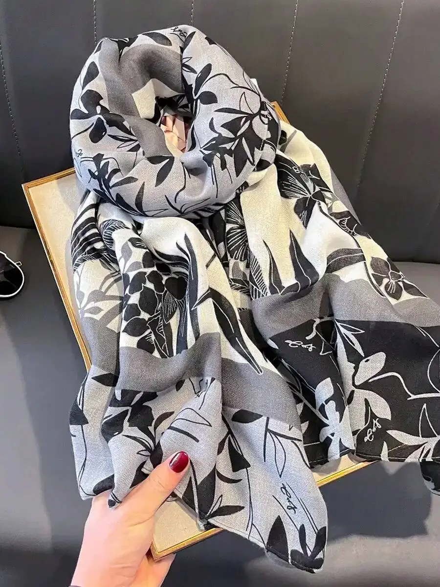 Womens Large Floral Print Scarf Satin Soft Shawl Sun Protection Beach Wrap
Womens Large Floral Print Scarf Satin Soft Shawl Sun Protection Beach Wrap