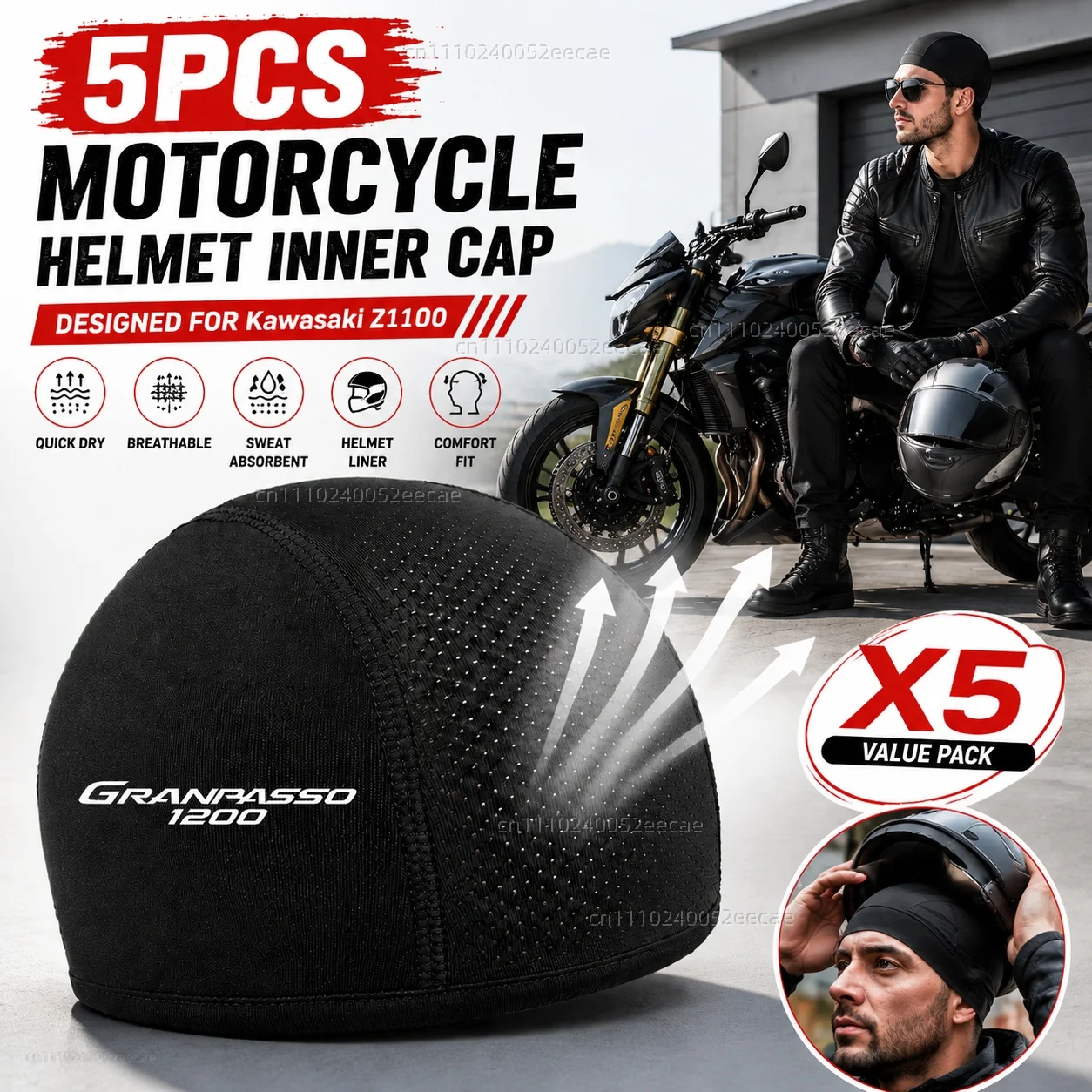 5pcs Motorcycle Helmet Inner Cap Hat Quick Dry Breathable Hat Racing Cap Cooling Beanie For Moto Morini Granpasso 1200 2008-2015
5pcs Motorcycle Helmet Inner Cap Hat Quick Dry Breathable Hat Racing Cap Cooling Beanie For Moto Morini Granpasso 1200 2008-2015
