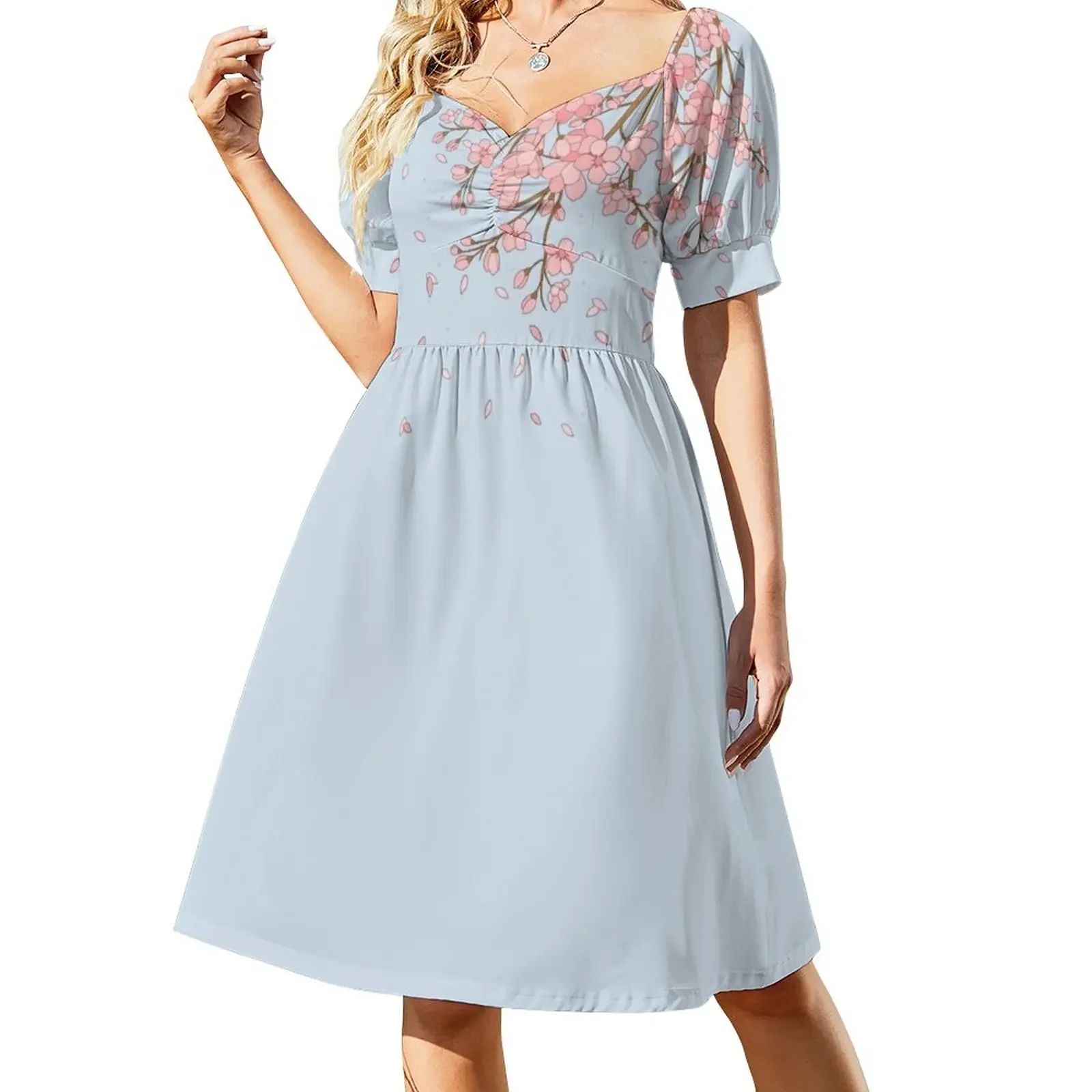 Japanese Cherry Blossom Pink Print Short-Sleeved Dress dress summer elegant dress prom long sleeve
Japanese Cherry Blossom Pink Print Short-Sleeved Dress dress summer elegant dress prom long sleeve