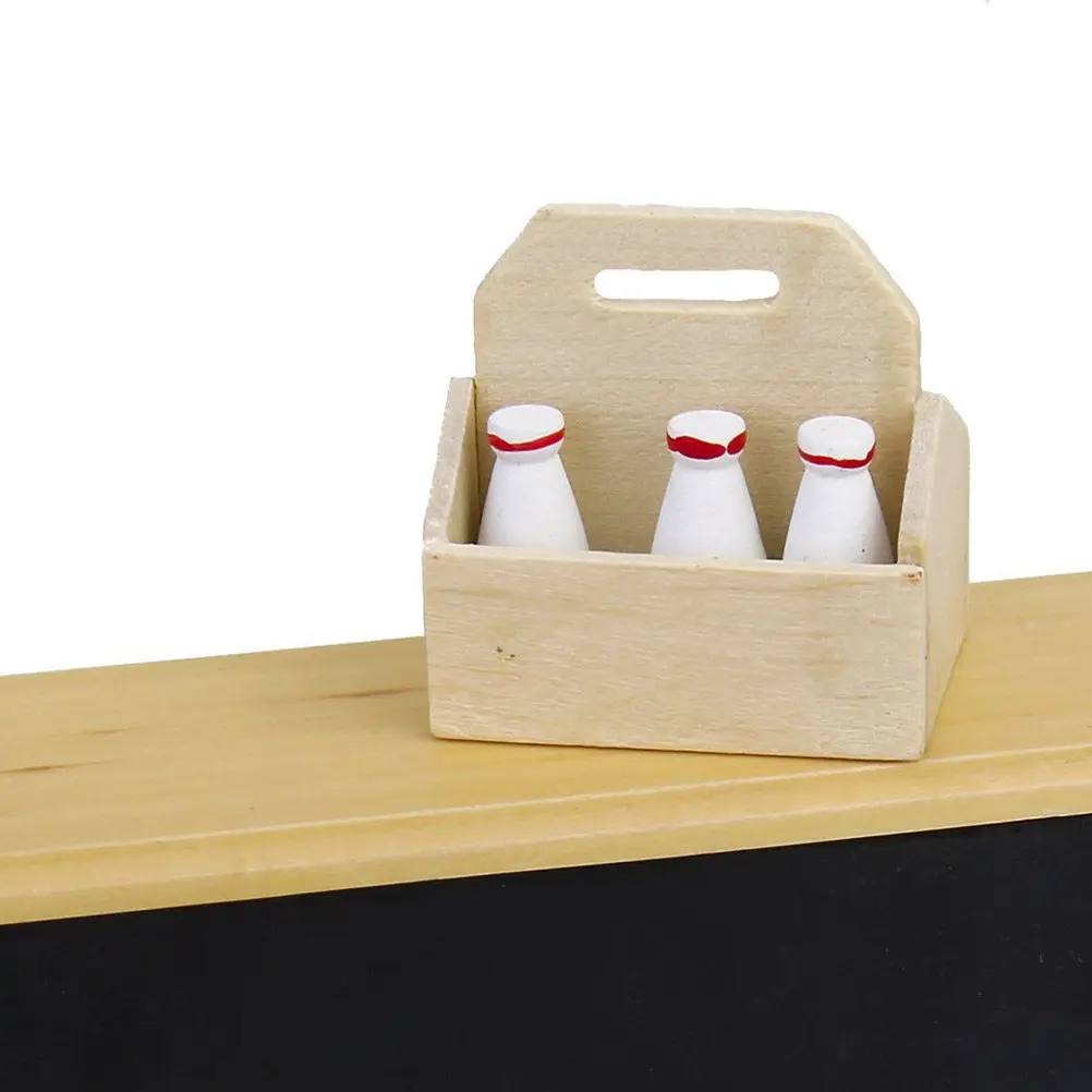 1:12 Scale Miniature Milk Bottles with Wooden Rack for Dollhouse Kitchen Decor Ceramic and Wood Mini House Milk Bottle Set
1:12 Scale Miniature Milk Bottles with Wooden Rack for Dollhouse Kitchen Decor Ceramic and Wood Mini House Milk Bottle Set