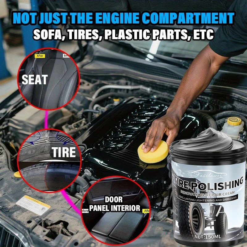 Premium Car Engine Compartment Refurbishment Kit - Black protective coating for cars, RVs, pickups, and vans; polishes plastic p
Premium Car Engine Compartment Refurbishment Kit - Black protective coating for cars, RVs, pickups, and vans; polishes plastic p