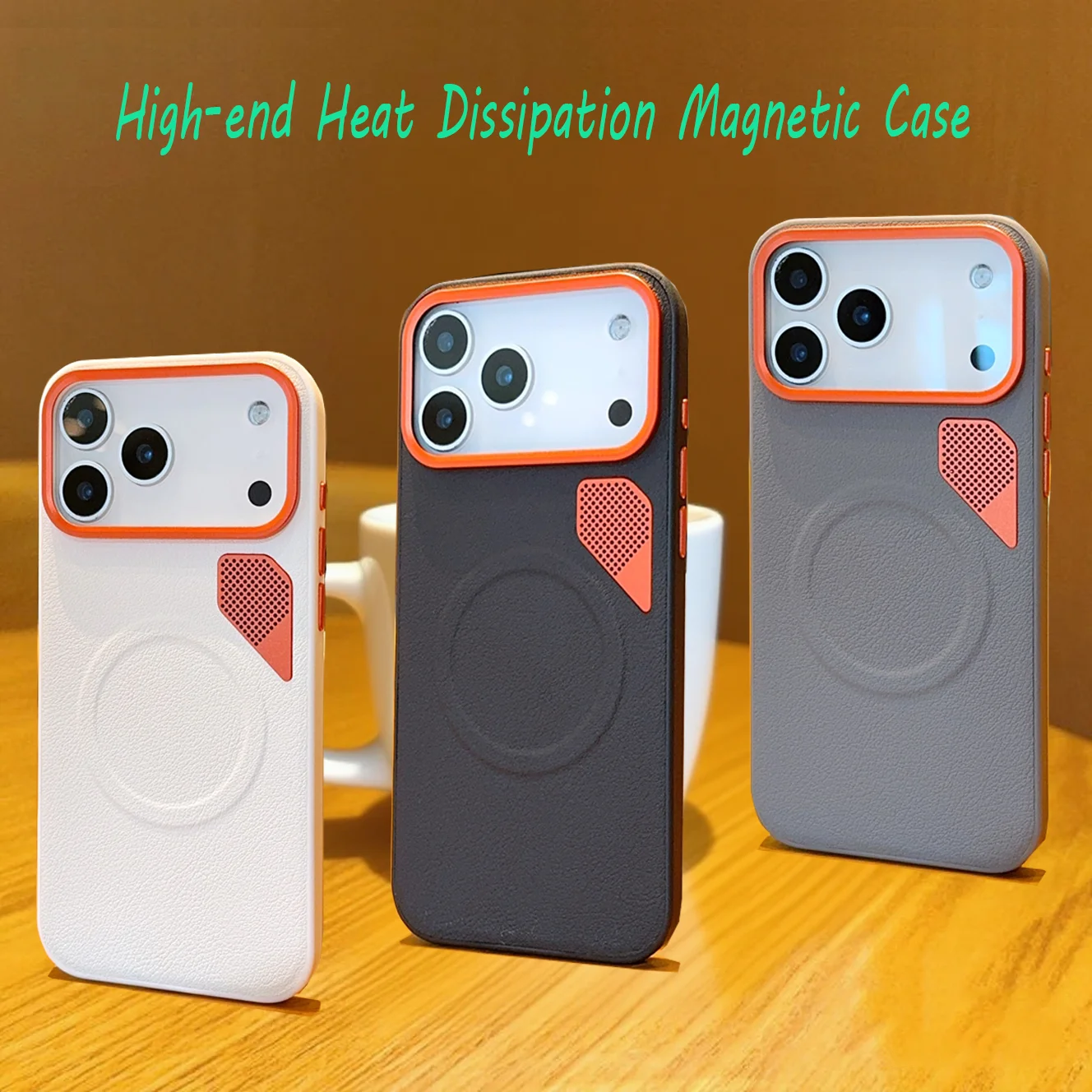 Чехол для телефона с рассеиванием тепла для Apple iPhone 17 Pro Max Magsafe, роскошный магнитный противоударный чехол из искусственной кожи для iPhone Air
Чехол для телефона с рассеиванием тепла для Apple iPhone 17 Pro Max Magsafe, роскошный магнитный противоударный чехол из искусственной кожи для iPhone Air
