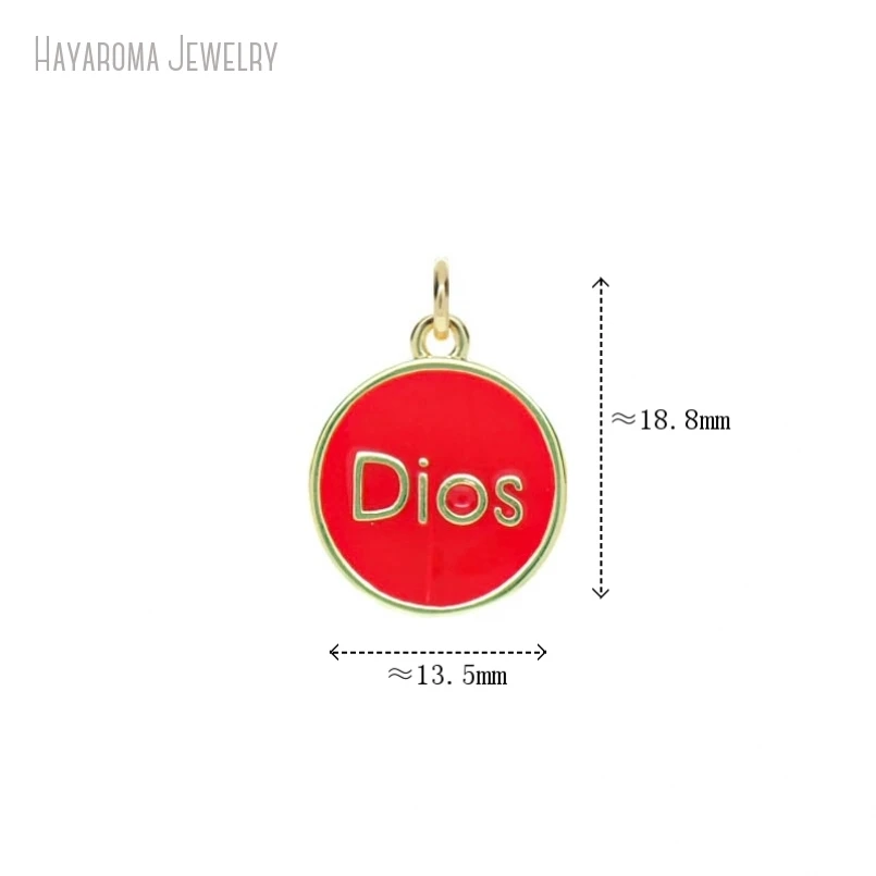 5Pcs Metal Dios Alphabet Letter Round Coin Shape Circle Copper Wholesale Jewelry Enamel Red Pendant Charms
5Pcs Metal Dios Alphabet Letter Round Coin Shape Circle Copper Wholesale Jewelry Enamel Red Pendant Charms