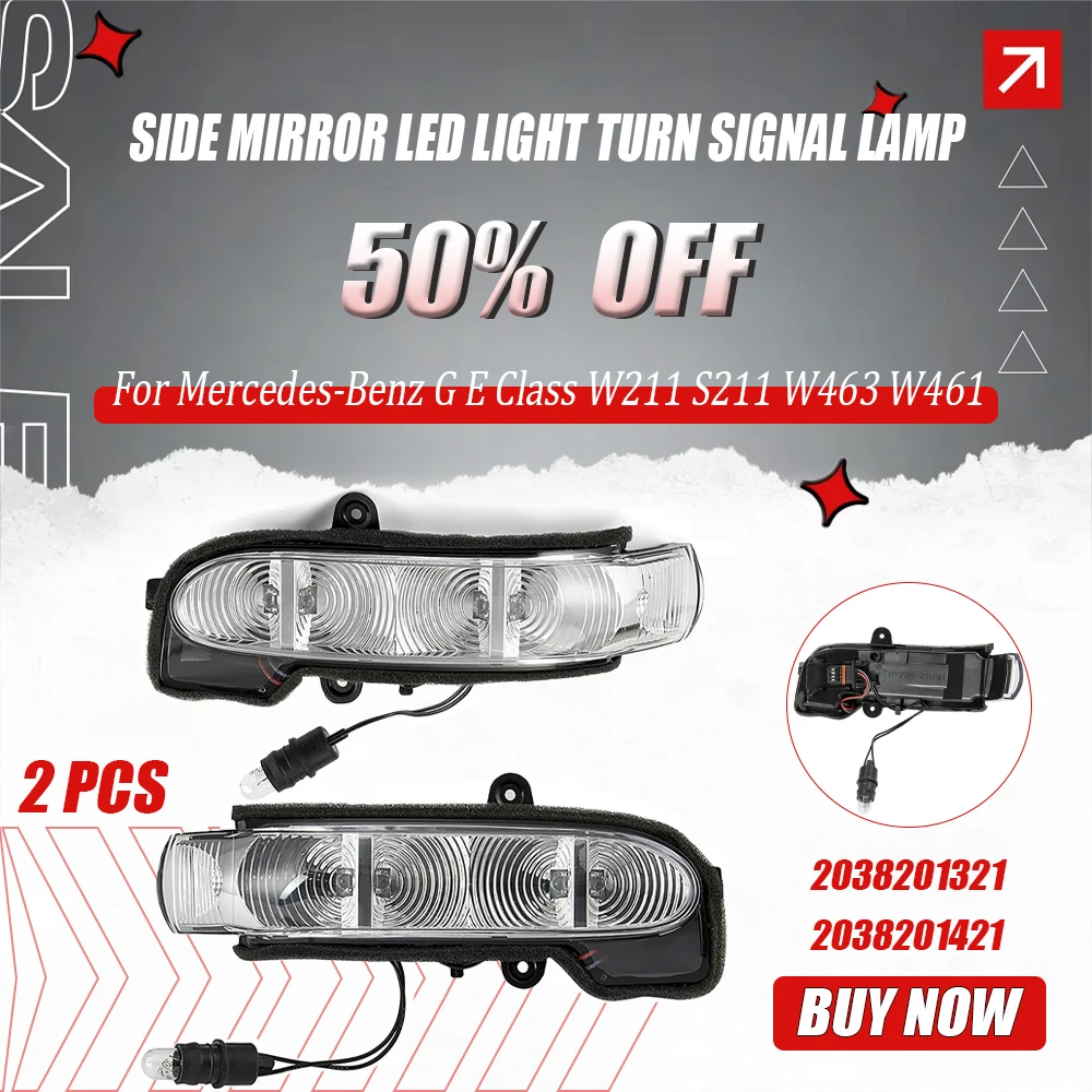 Car Left Right Side Mirror LED Light Turn Signal Lamp Indicator for Mercedes-Benz G E Class W211 S211 W463 W461 Car Lights
Car Left Right Side Mirror LED Light Turn Signal Lamp Indicator for Mercedes-Benz G E Class W211 S211 W463 W461 Car Lights