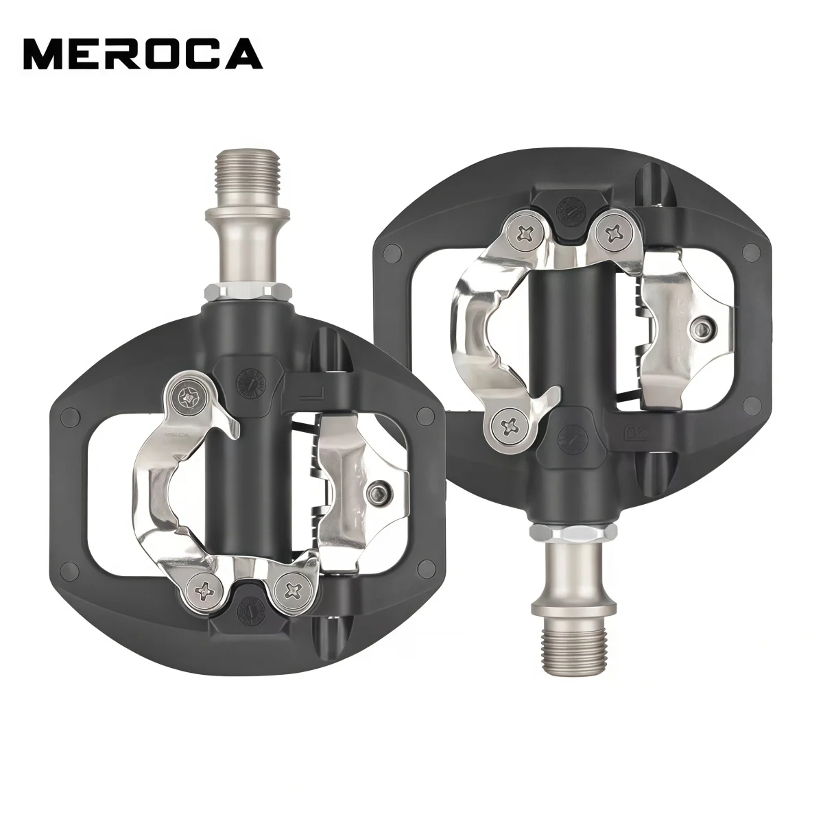 MEROCA M108 Flat/SPD Dual Platform Pedals For MTB – Nylon Body With Chromoly Steel Axle & Aluminum Cleat DU Bushing
MEROCA M108 Flat/SPD Dual Platform Pedals For MTB – Nylon Body With Chromoly Steel Axle & Aluminum Cleat DU Bushing