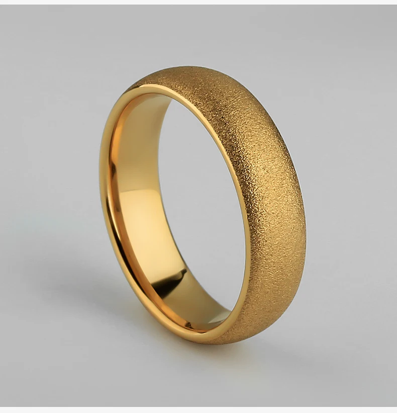 New 6mm Width Gold Color Couples Rings for Wedding Dome Band SandBlasted Engrave Name/Date/ Letters for Christmas Gif
New 6mm Width Gold Color Couples Rings for Wedding Dome Band SandBlasted Engrave Name/Date/ Letters for Christmas Gif