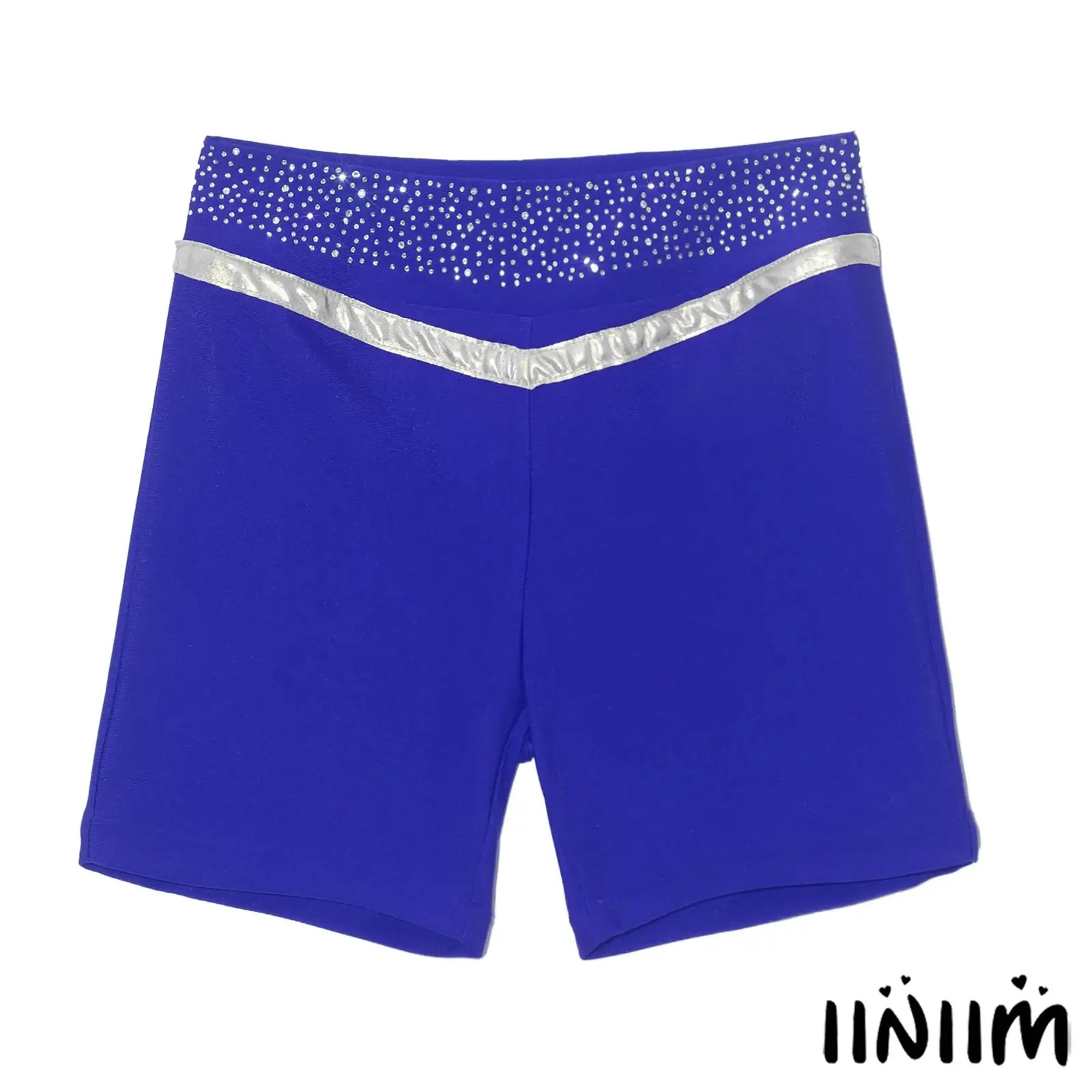 Girls Gymnastics Ballet Dance Shorts Outfit Metallic Trim Shiny Rhinestones Elastic Waistband Pants for Dance Yoga Training
Girls Gymnastics Ballet Dance Shorts Outfit Metallic Trim Shiny Rhinestones Elastic Waistband Pants for Dance Yoga Training
