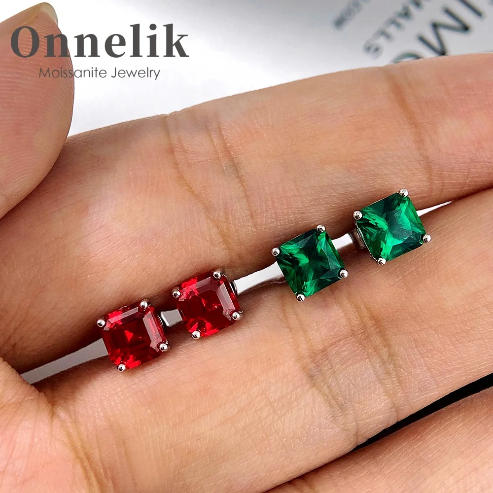 Onnelik 1CT Real Lab-Grown Zambian Emerald/Ruby Gemstone Stud Earrings 100% 925 Sterling Silver Fine Party Jewelry Gift for Her
Onnelik 1CT Real Lab-Grown Zambian Emerald/Ruby Gemstone Stud Earrings 100% 925 Sterling Silver Fine Party Jewelry Gift for Her