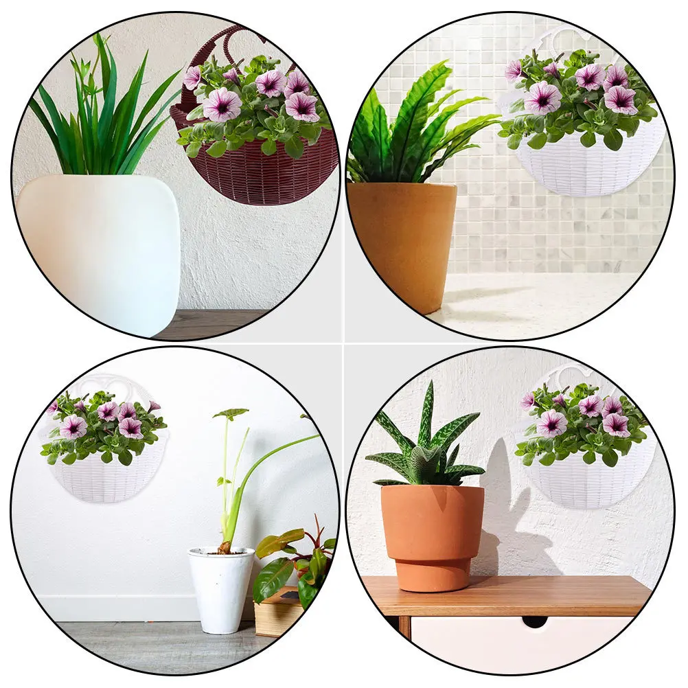 2Pcs Plastic Rattan Woven Wall Hanging Flower Pots Lightweight Durable Home Decoration Wall Plastic Flower Pot
2Pcs Plastic Rattan Woven Wall Hanging Flower Pots Lightweight Durable Home Decoration Wall Plastic Flower Pot