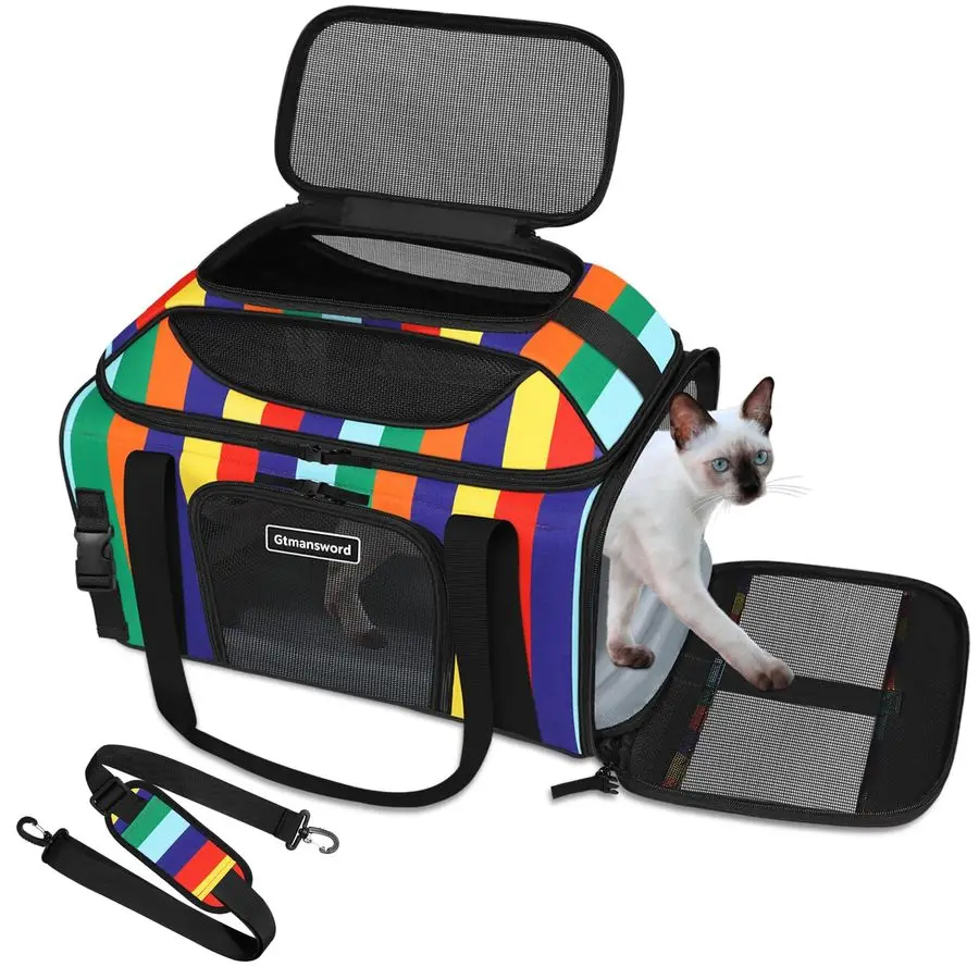 Inches TopExpandable Pet Carrier Alaska Airline Approved, Soft Sided Carrier for Small Dog, Cat with 5Sides Mesh Windows and Loc
Inches TopExpandable Pet Carrier Alaska Airline Approved, Soft Sided Carrier for Small Dog, Cat with 5Sides Mesh Windows and Loc
