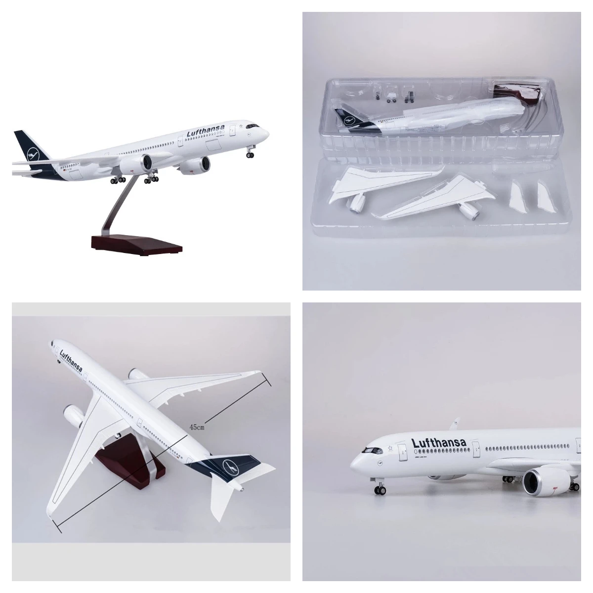 1/142 Scale 47cm Airplane A350 Lufthansa Airline Model Plane Diecast Resin Plane Lufthansa Aircraft Model A350 Collection Displa
1/142 Scale 47cm Airplane A350 Lufthansa Airline Model Plane Diecast Resin Plane Lufthansa Aircraft Model A350 Collection Displa