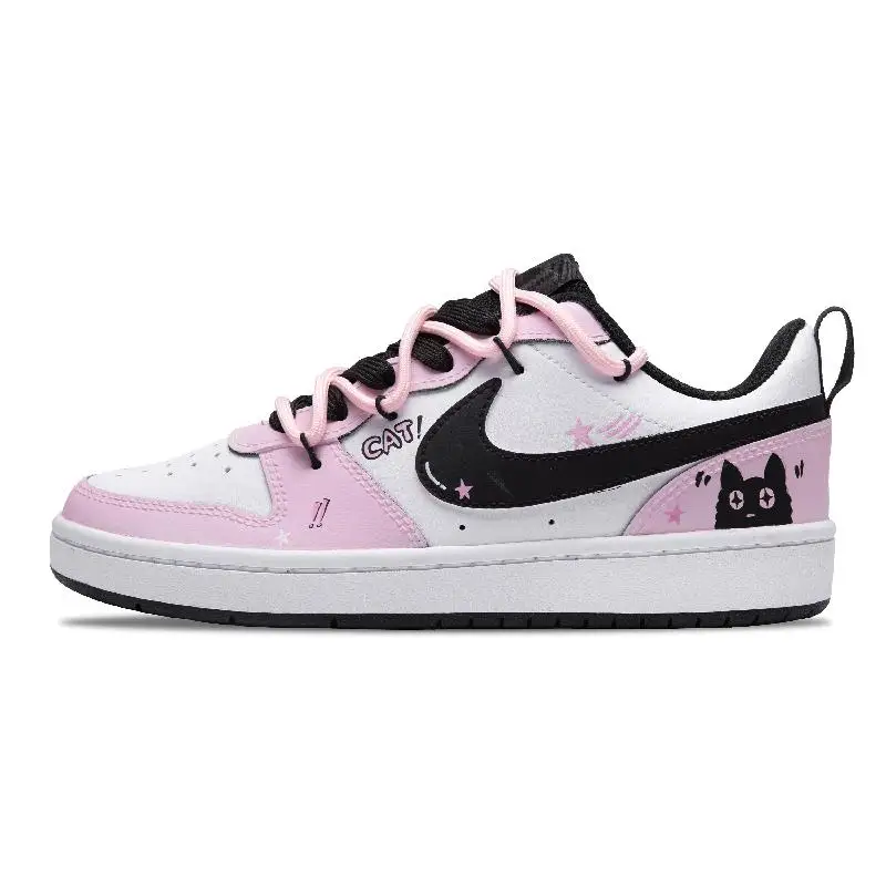 【Customize】Nike Court Borough Skateboarding Shoes Women's Low-top Black/White/Pink Sneakers shoes BQ5448-115
【Customize】Nike Court Borough Skateboarding Shoes Women's Low-top Black/White/Pink Sneakers shoes BQ5448-115