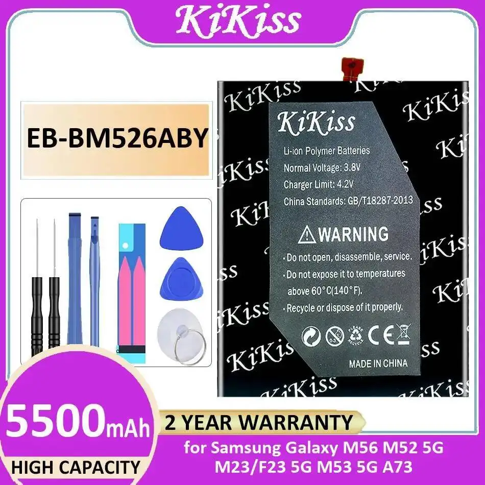 High-Efficiency For Samsung Galaxy M56 M52 5G M23 F23 M53 A73 Mobile Phone Battery 5500Mah EB-BM526ABY
High-Efficiency For Samsung Galaxy M56 M52 5G M23 F23 M53 A73 Mobile Phone Battery 5500Mah EB-BM526ABY