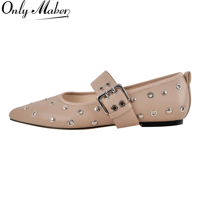 Onlymake Women Pointed Toe Flats Comfortable Buckle Strap Mary Jane Studded Shoes
Onlymake Women Pointed Toe Flats Comfortable Buckle Strap Mary Jane Studded Shoes
