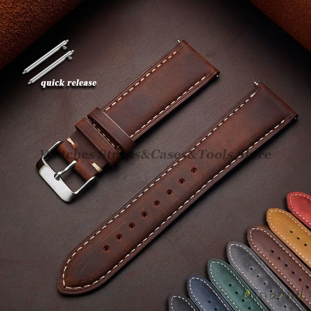 Vintage Cowhide Leather Watch Strap 14mm 16mm 18mm 20mm 22mm 24mm for Huawei WatchGT4/GT3 Stitching Brown Quick Release Bracelet
Vintage Cowhide Leather Watch Strap 14mm 16mm 18mm 20mm 22mm 24mm for Huawei WatchGT4/GT3 Stitching Brown Quick Release Bracelet