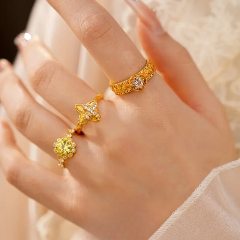 Light Luxury Gold Charm · Star Radiant Flower Opening Ring Exquisite Best Friend Gift Daily Stacked Jewelry
Light Luxury Gold Charm · Star Radiant Flower Opening Ring Exquisite Best Friend Gift Daily Stacked Jewelry