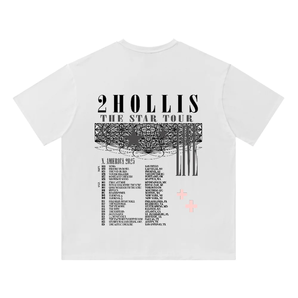 Хлопковая футболка 2hollis The Start Tour с круглым вырезом и короткими рукавами, мужская/женская уличная футболка в модном стиле
Хлопковая футболка 2hollis The Start Tour с круглым вырезом и короткими рукавами, мужская/женская уличная футболка в модном стиле