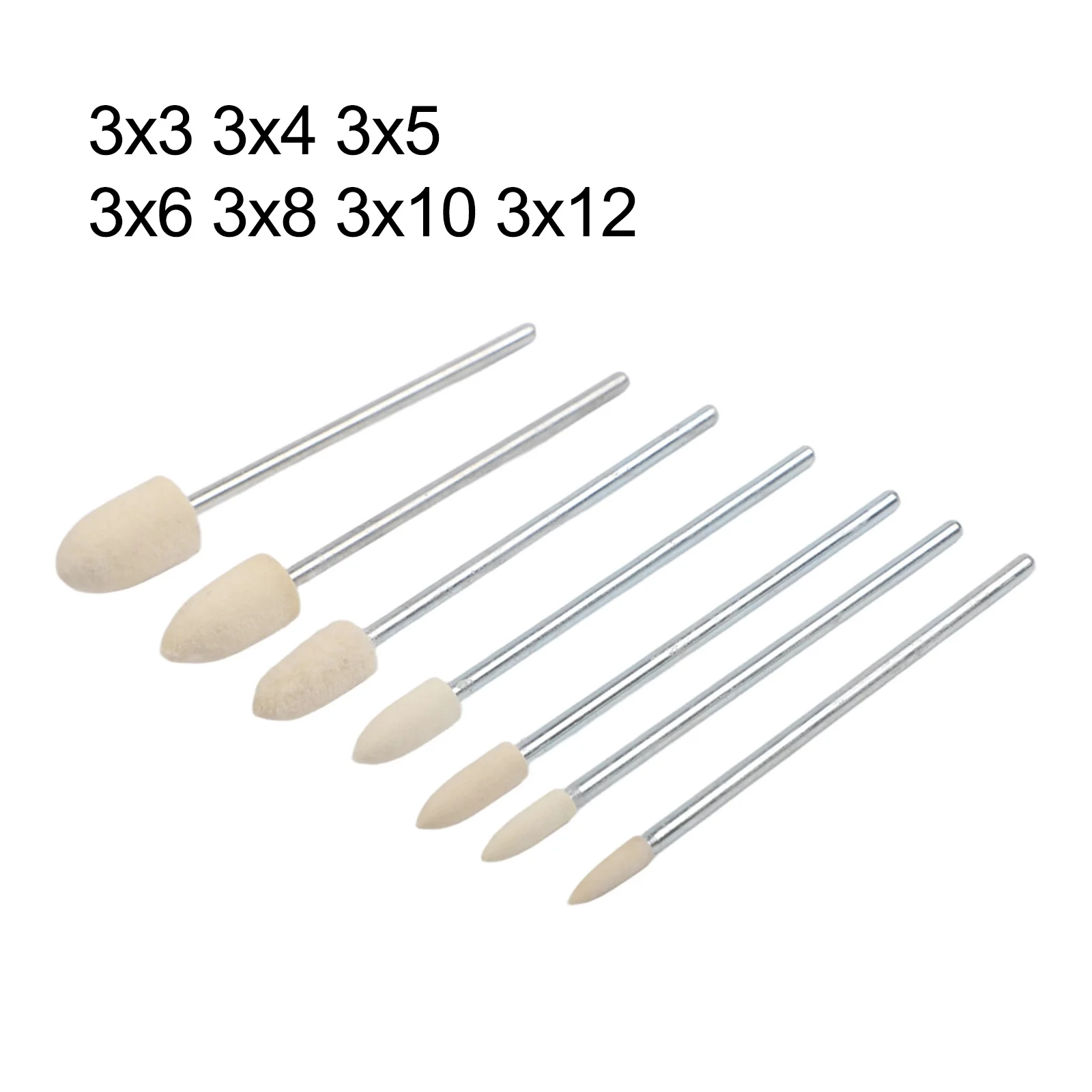 7Pcs/set Extended Grinding Heads 3 Mm Shank Wool Wheel Handle 3x3 3x4 3x5 3x6 3x8 3x10 3x12 Grinding Head Rotary Polishing Tool
7Pcs/set Extended Grinding Heads 3 Mm Shank Wool Wheel Handle 3x3 3x4 3x5 3x6 3x8 3x10 3x12 Grinding Head Rotary Polishing Tool