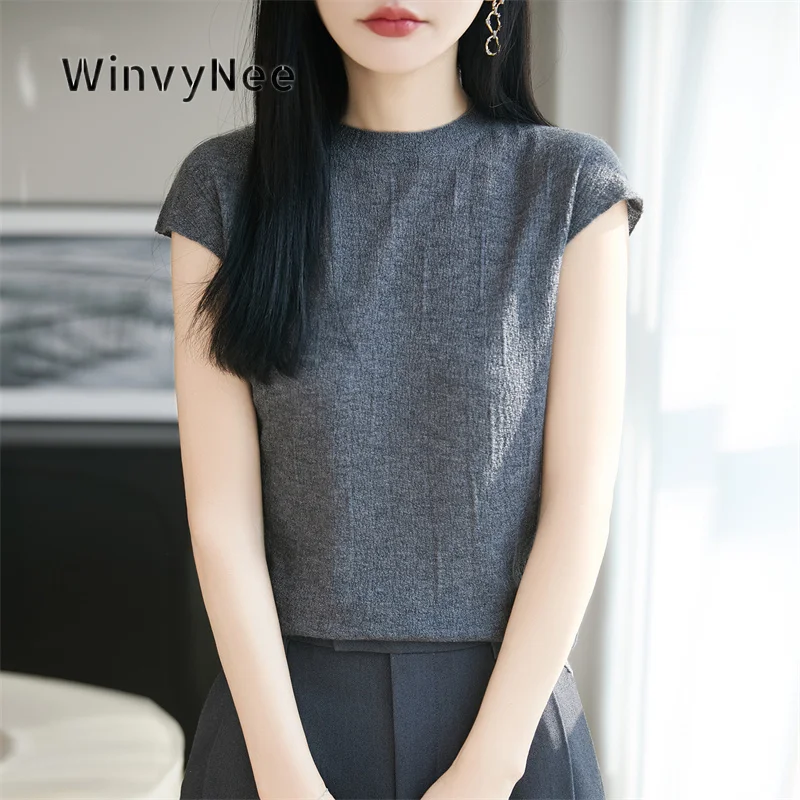 WinvyNee Spring Women's Clothing Wool Knit Tops Short Sleeve O Neck Solid Fashion Basic Versatile Pullovers Autumn A1227005
WinvyNee Spring Women's Clothing Wool Knit Tops Short Sleeve O Neck Solid Fashion Basic Versatile Pullovers Autumn A1227005