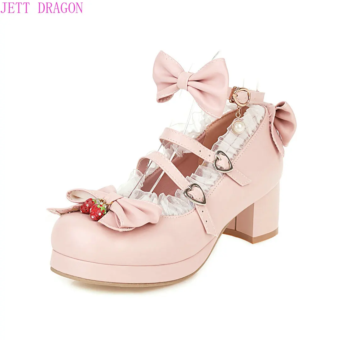 Woman's High Heel Vintage Lolita Shoes Bowknot Mary Jane Shoes JK Cosplay Dress Uniform Pumps Ankle Strap Lace Ruffles Wedding
Woman's High Heel Vintage Lolita Shoes Bowknot Mary Jane Shoes JK Cosplay Dress Uniform Pumps Ankle Strap Lace Ruffles Wedding