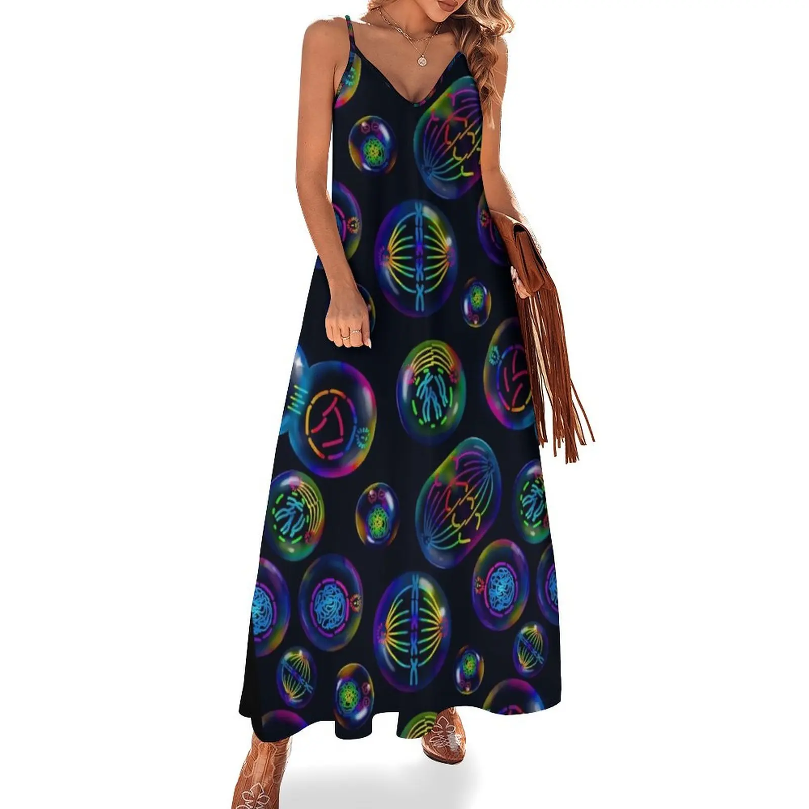 Cell division pattern Sleeveless Dress dresses korean style chic and elegant woman dress
Cell division pattern Sleeveless Dress dresses korean style chic and elegant woman dress
