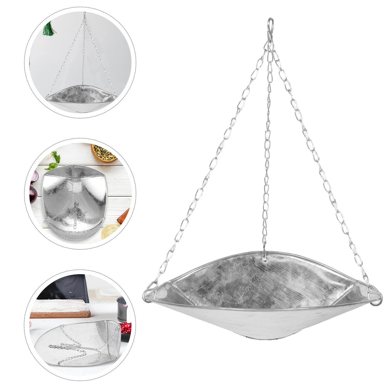 Round Hollow Pendant Tray Industrial Hanging Scale Pan Chain Stainless Steel Scoop Pan for Crane Pallet Material Produce
Round Hollow Pendant Tray Industrial Hanging Scale Pan Chain Stainless Steel Scoop Pan for Crane Pallet Material Produce