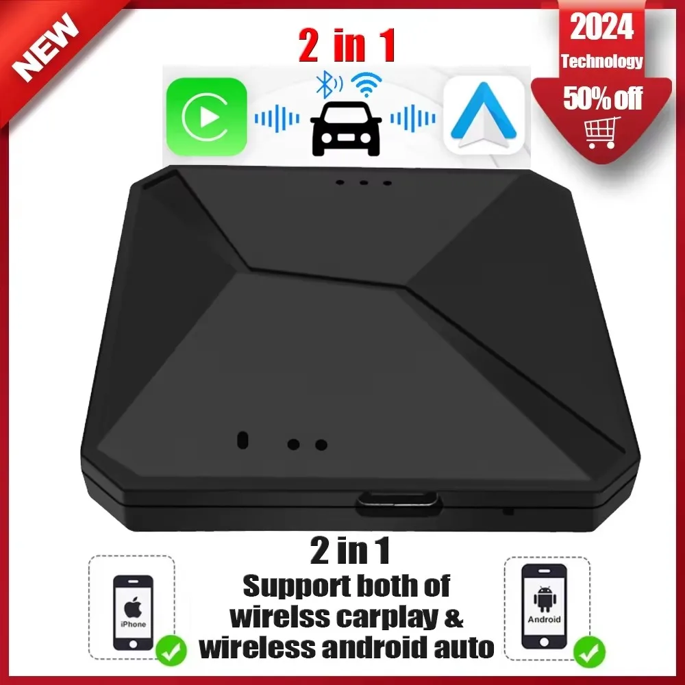 2 in 1 Mini Carplay & Android Auto Box Dongle Wired To Wireless For Benz Audi Toyota Mazda Nissan Chevrolet Suzuki Kia Ford etc.
2 in 1 Mini Carplay & Android Auto Box Dongle Wired To Wireless For Benz Audi Toyota Mazda Nissan Chevrolet Suzuki Kia Ford etc.