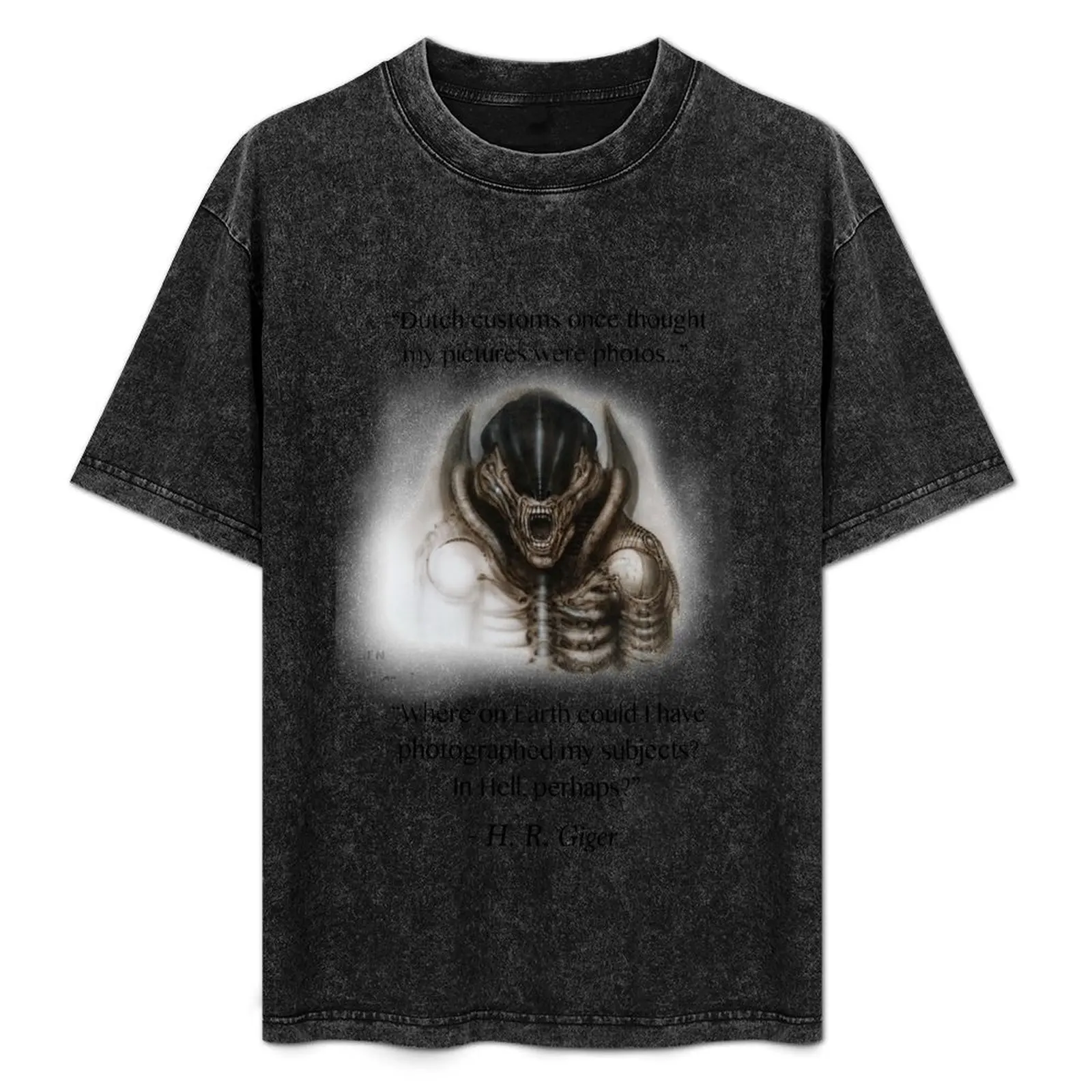H. R. Giger Quote w/ '78 Alien Drawing (white background only) T-Shirt Outdoor Sports Short Sleeve Top
H. R. Giger Quote w/ '78 Alien Drawing (white background only) T-Shirt Outdoor Sports Short Sleeve Top