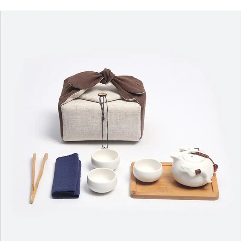Kung Fu Tea Set One Pot Three Cups Ceramics Supplies Teacup Teapot Wooden Tray Outdoor Portable Travel Utensils
Kung Fu Tea Set One Pot Three Cups Ceramics Supplies Teacup Teapot Wooden Tray Outdoor Portable Travel Utensils