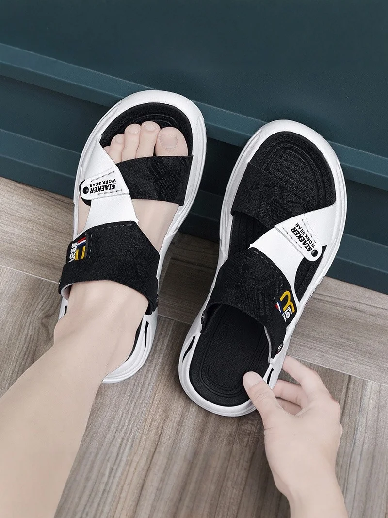 Men's Summer Casual Driving Water-Resistant Sandals Beach Shoes Two-Use Outdoor Wear Synthetic Leather Slip-On Flat Heel
Men's Summer Casual Driving Water-Resistant Sandals Beach Shoes Two-Use Outdoor Wear Synthetic Leather Slip-On Flat Heel