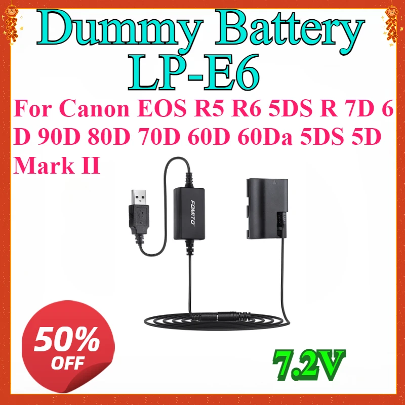 New LP-E6 LP E6 Dummy Battery Power Supply AC Adapter Kit for Canon EOS R5 R6 5DS R 7D 6D 90D 80D 70D 60D 60Da 5DS 5D Mark II
New LP-E6 LP E6 Dummy Battery Power Supply AC Adapter Kit for Canon EOS R5 R6 5DS R 7D 6D 90D 80D 70D 60D 60Da 5DS 5D Mark II