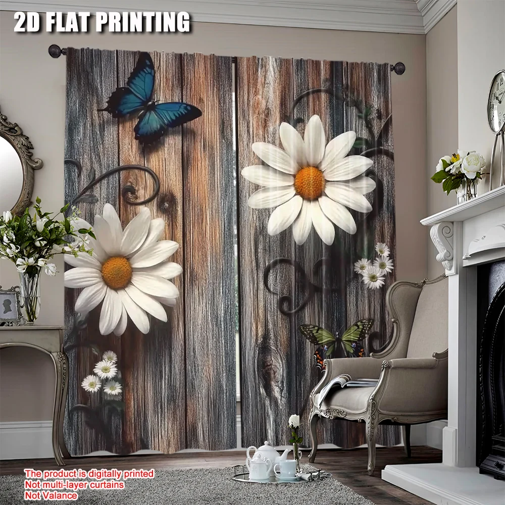 2Pcs Rustic Farmhouse Daisy Butterfly Curtains Wooden Barn Pattern Curtains For Office Kitchen Living Room And Home Decor A
2Pcs Rustic Farmhouse Daisy Butterfly Curtains Wooden Barn Pattern Curtains For Office Kitchen Living Room And Home Decor A