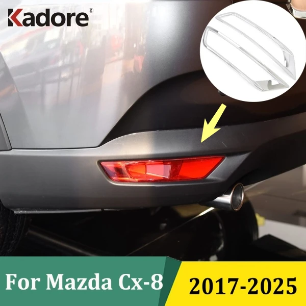 Для Mazda Cx-8 Cx8 2017 2018-2021 2022 2023 2024 2025 хромированная крышка заднего противотуманного фонаря, накладки на внешние аксессуары для стайлинга автомобилей 
Для Mazda Cx-8 Cx8 2017 2018-2021 2022 2023 2024 2025 хромированная крышка заднего противотуманного фонаря, накладки на внешние аксессуары для стайлинга автомобилей