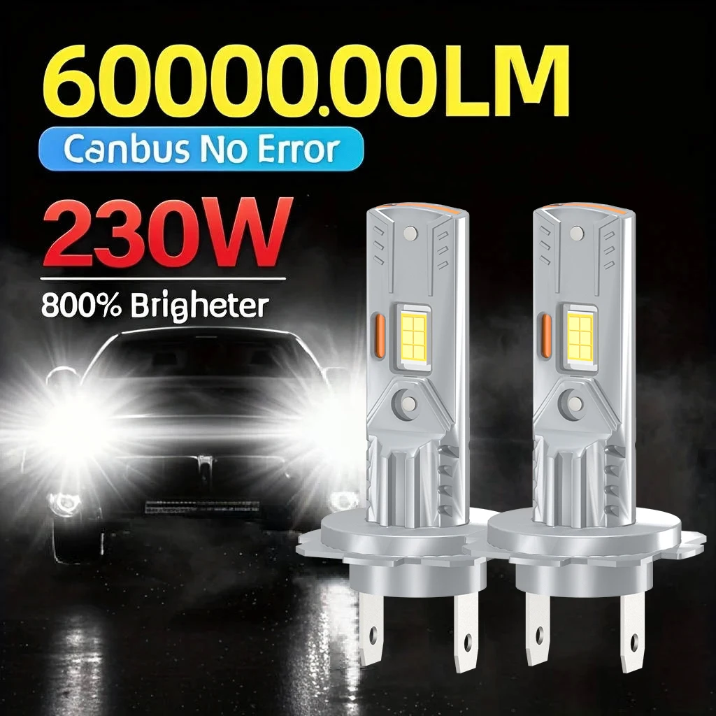 2pcs LED Headlight Bulbs 9005/HB3 9006/HB4 H1 H4 H7 H11 CANBUS Error Free 800% Brighter 6000K White,Plug & Play 80000Hrs Life
2pcs LED Headlight Bulbs 9005/HB3 9006/HB4 H1 H4 H7 H11 CANBUS Error Free 800% Brighter 6000K White,Plug & Play 80000Hrs Life